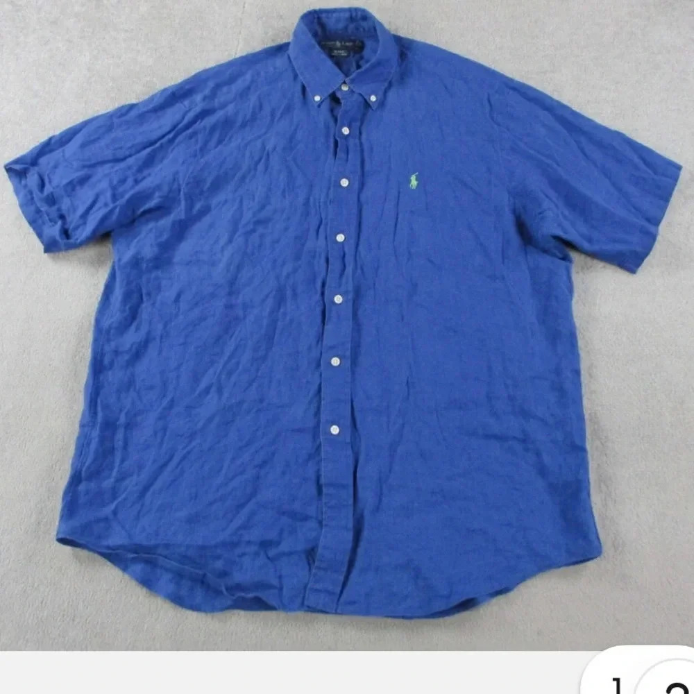 Blue Polo by Ralph Lauren Men's Shirt
